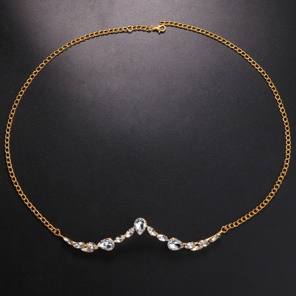 DEVI ALOVA Face Chain Goddess Jewelry Silver White chain